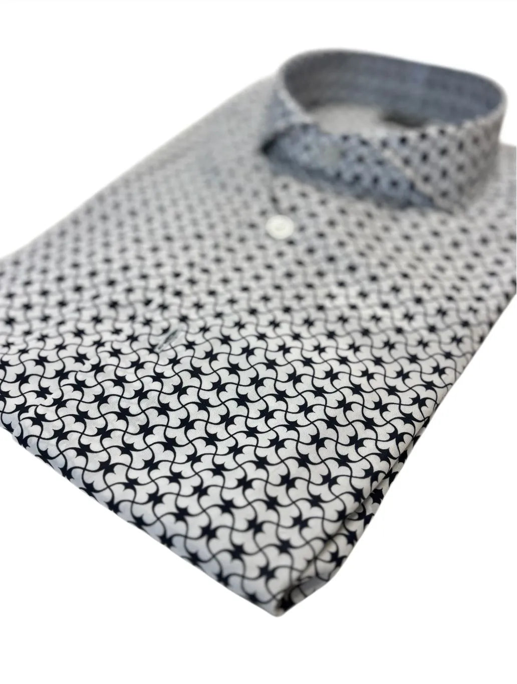 Camicia I181580 con collo piccolo e fantasia BOTTEGA ARTIGIANA