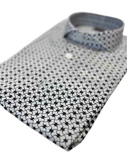 Camicia I181580 con collo piccolo e fantasia BOTTEGA ARTIGIANA