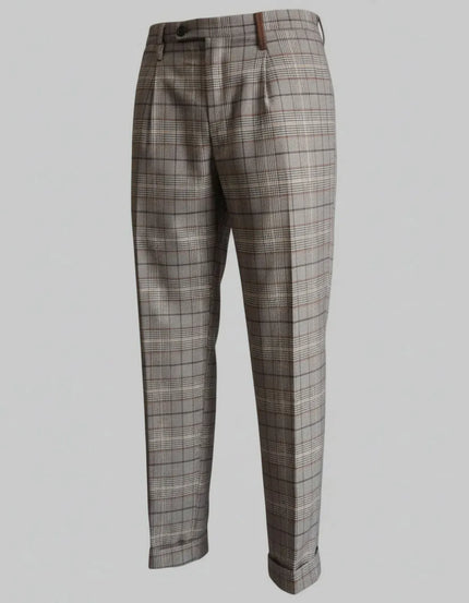Pantalone 2410R Tasche Filo a Quadri ALTATENSIONE — vista frontale | WEMAX