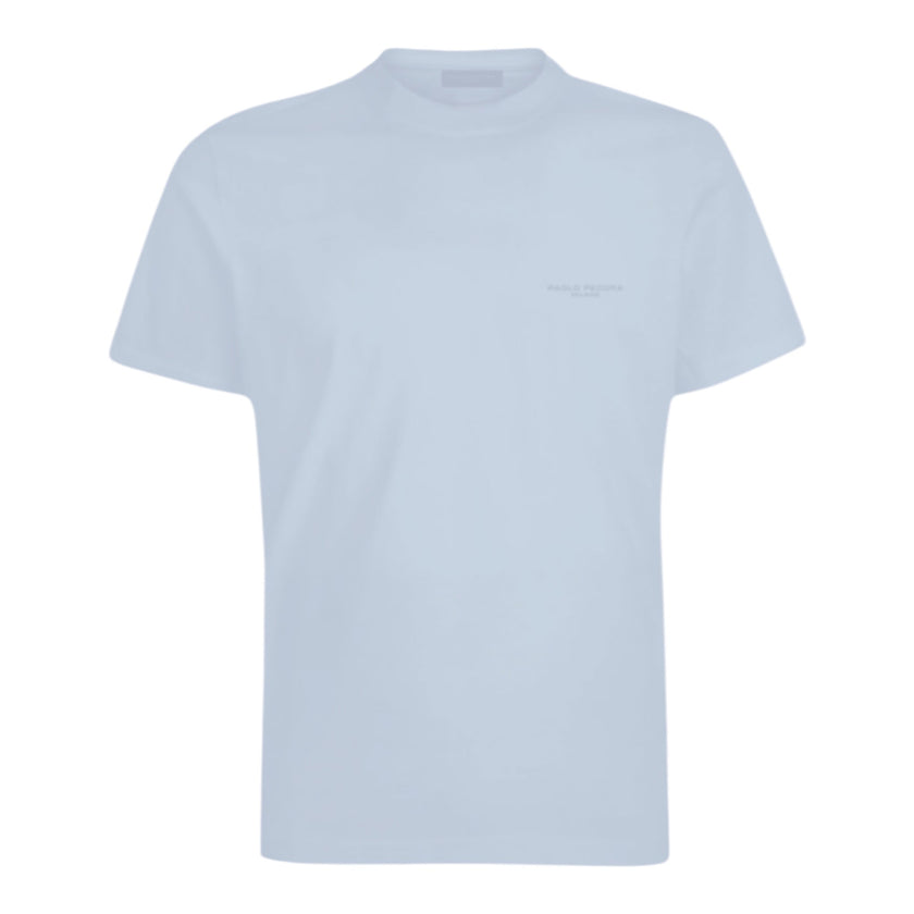 T-Shirt giro collo fit regolare con logo PAOLO PECORA