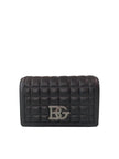 Borsa in pelle trapuntata con chiusura cluch e doppia tracolla BLUGIRL