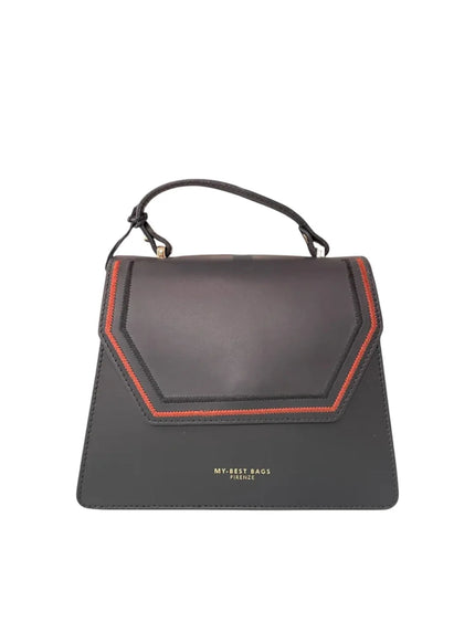 Borsa in pelle con cuciture a contrasto MY BEST BAGS