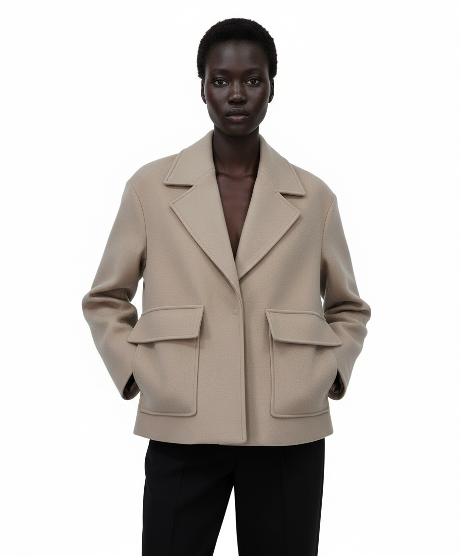 Giubbino In Panno Lana Over Fit