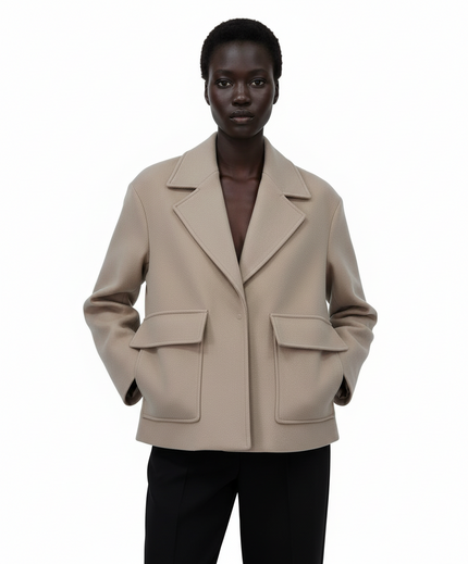 Giubbino In Panno Lana Over Fit