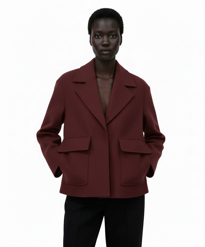 Giubbino In Panno Lana Over Fit