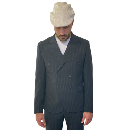 Abito Doppio Petto Rigato con pantalone modello regolare