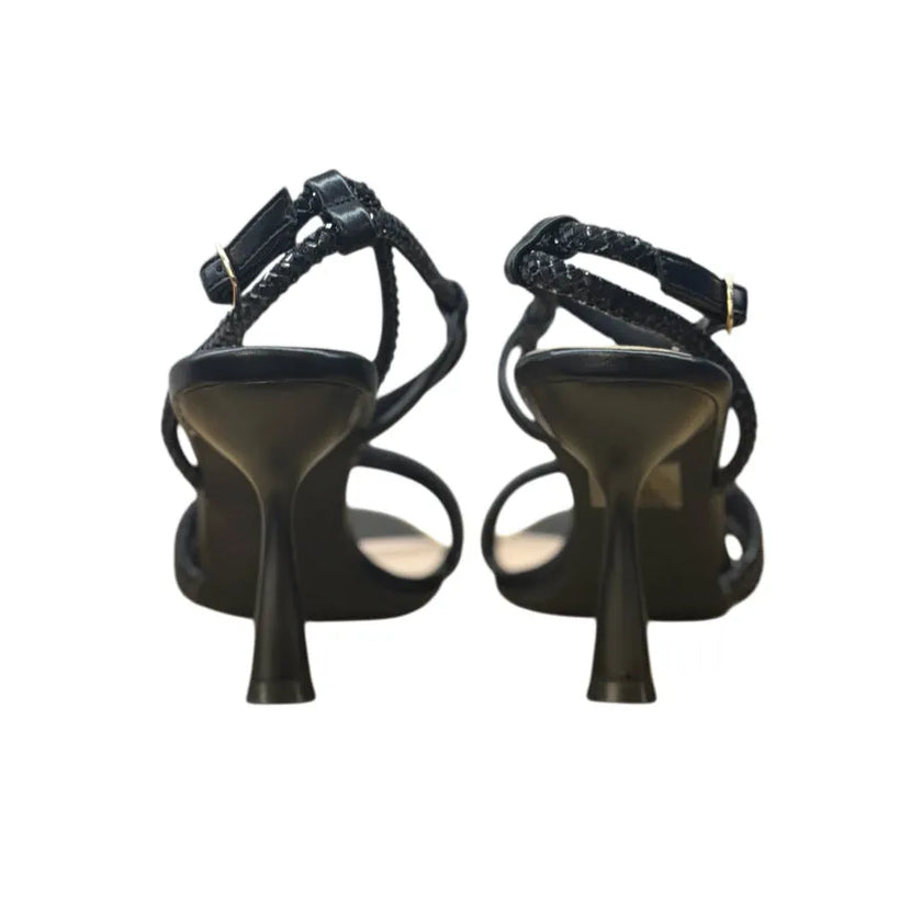 Sandalo A Fascia Swarovski con Tacco PENNYBLACK