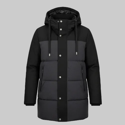 Piumino T424 Uomo Lungo con Cappuccio