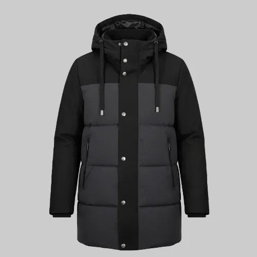 Piumino T424 Uomo Lungo con Cappuccio