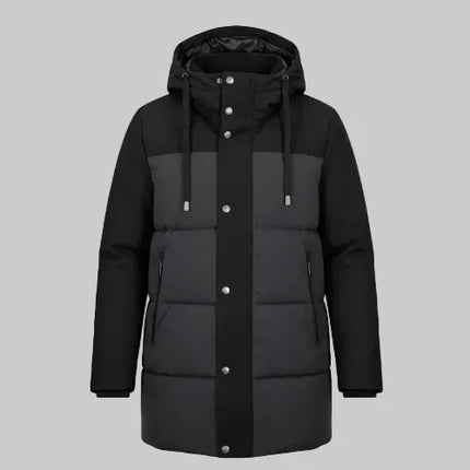 Piumino T424 Uomo Lungo con Cappuccio