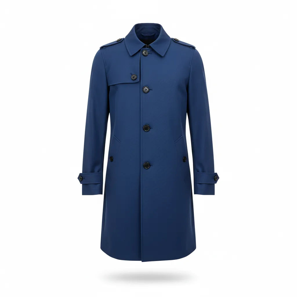 Trench Uomo Sfoderato con Mostrina Spalle