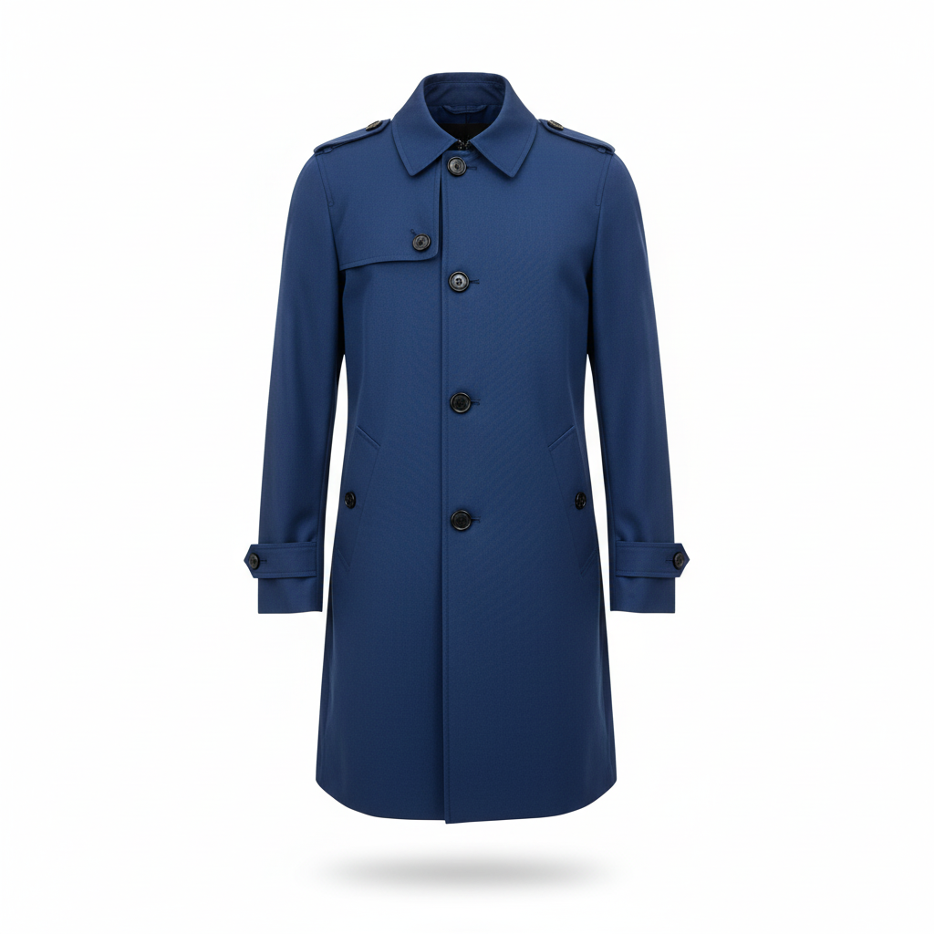 Trench Uomo Sfoderato con Mostrina Spalle