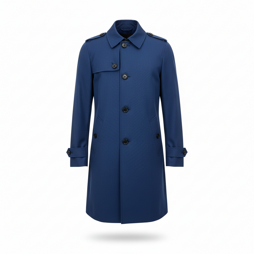 Trench Uomo Sfoderato con Mostrina Spalle