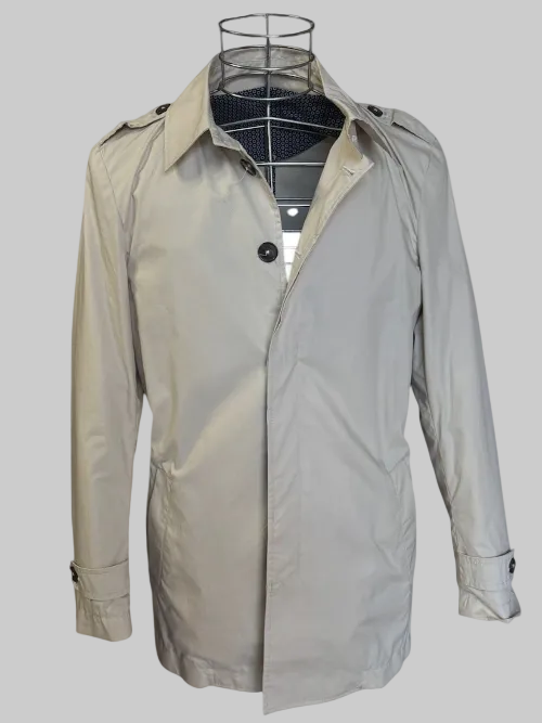 Trench Uomo Sfoderato con Mostrina Spalle