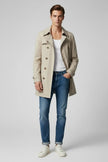 Trench Uomo Con Cintura in Vita