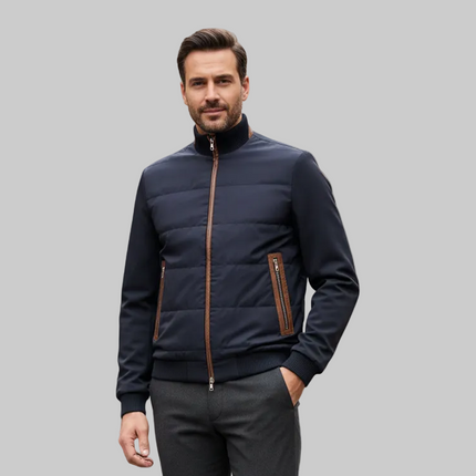 Giubbotto GB22 Bomber Dettagli In Eco Pelle