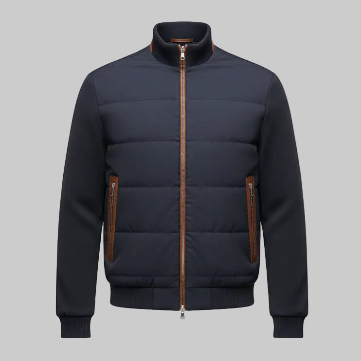 Giubbotto GB22 Bomber Dettagli In Eco Pelle