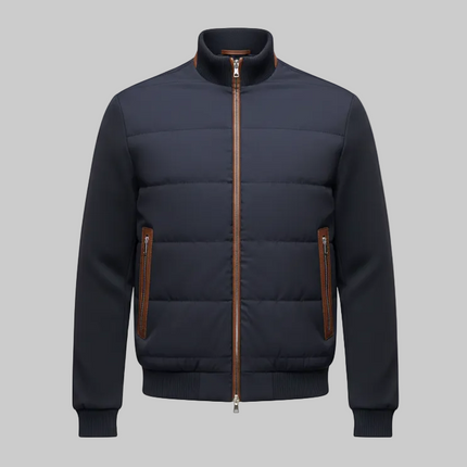 Giubbotto GB22 Bomber Dettagli In Eco Pelle