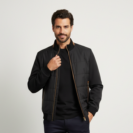 Giubbotto GB22 Bomber Dettagli In Eco Pelle