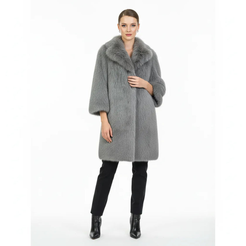 ECO PELLICCIA MIDI SG401 IN LUREX