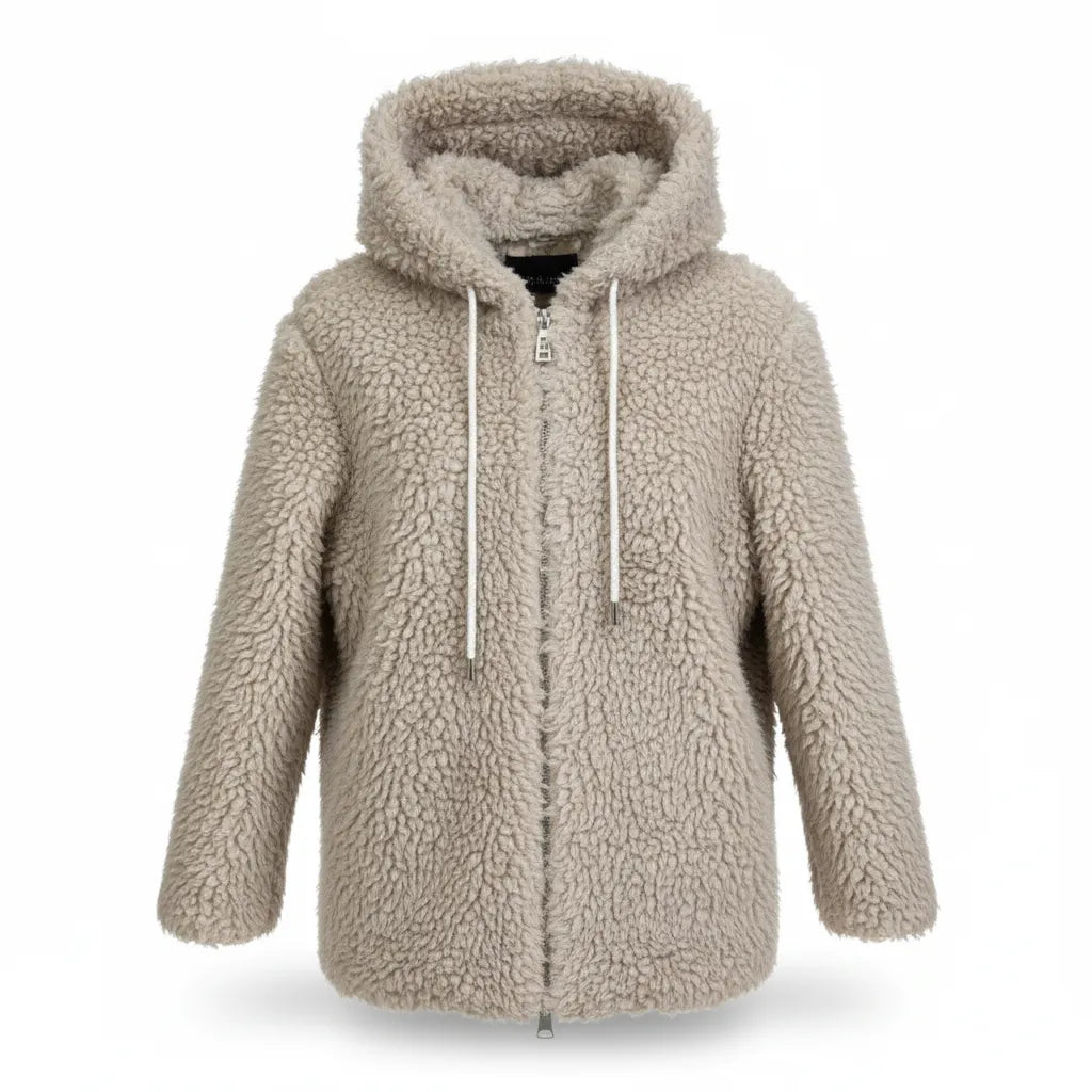 ECO PELLICCIA CORTA SG417 CON CAPPUCCIO