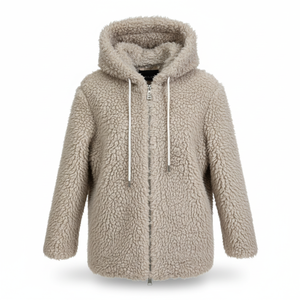 ECO PELLICCIA CORTA SG417 CON CAPPUCCIO