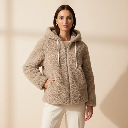 ECO PELLICCIA CORTA SG417 CON CAPPUCCIO