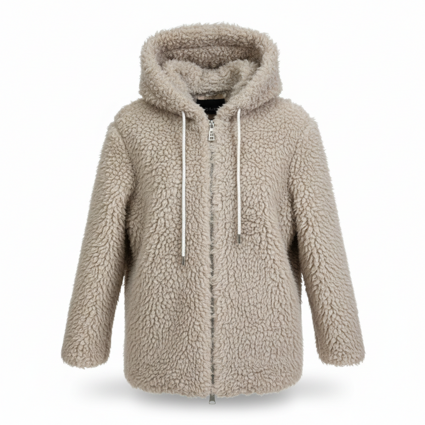 ECO PELLICCIA CORTA SG417 CON CAPPUCCIO