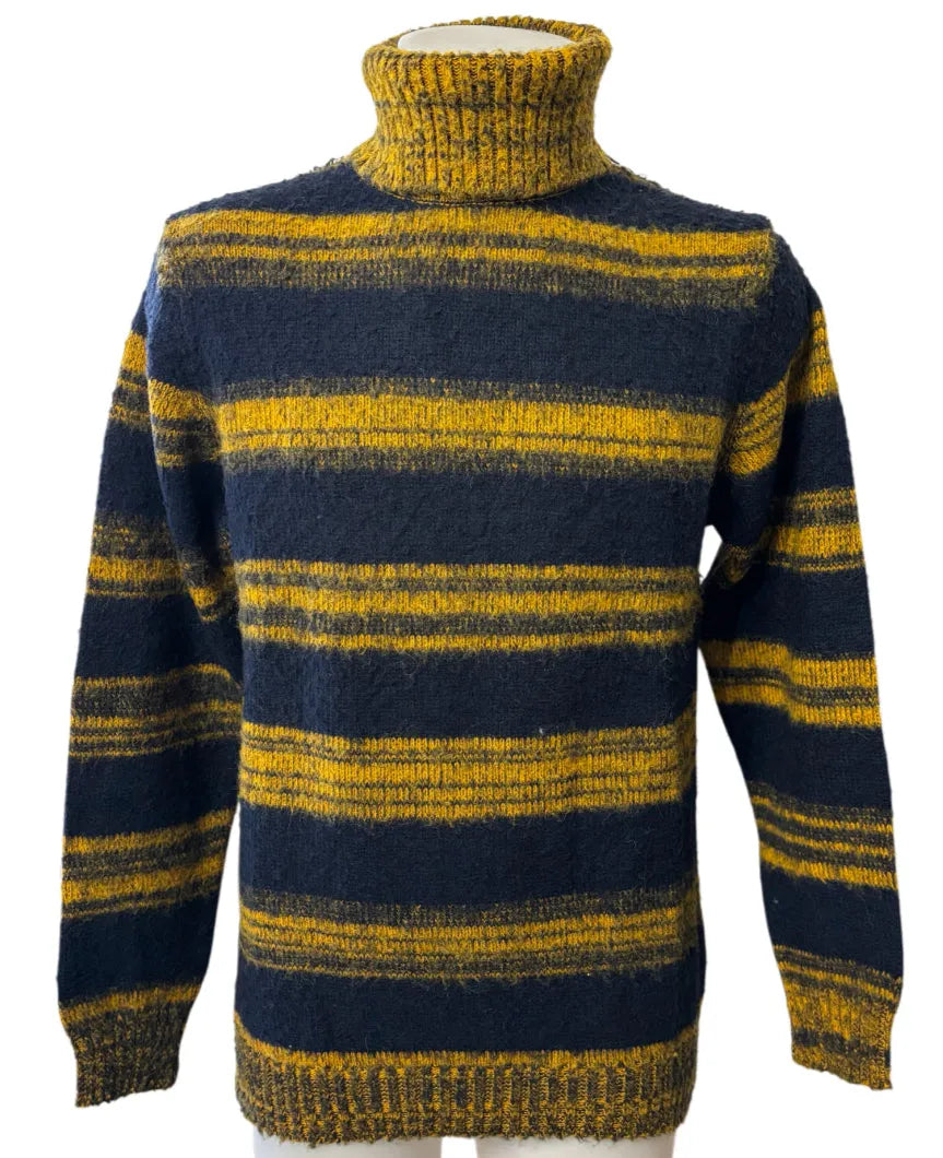 Maglia Collo Alto Rigata Fasce Larghe