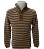 Maglia Collo Alto Rigata con Bottoni