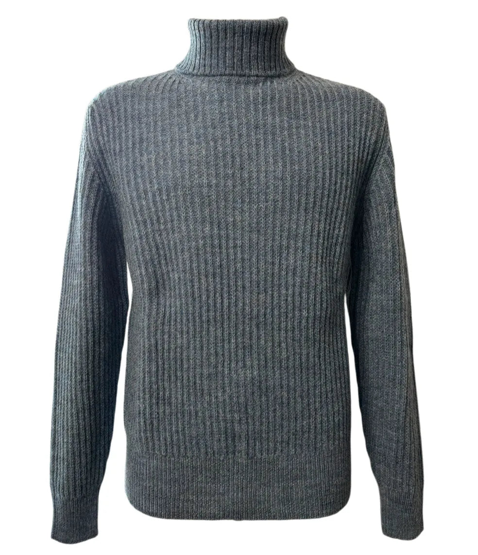 Maglia Collo Alto A Costine Shetland