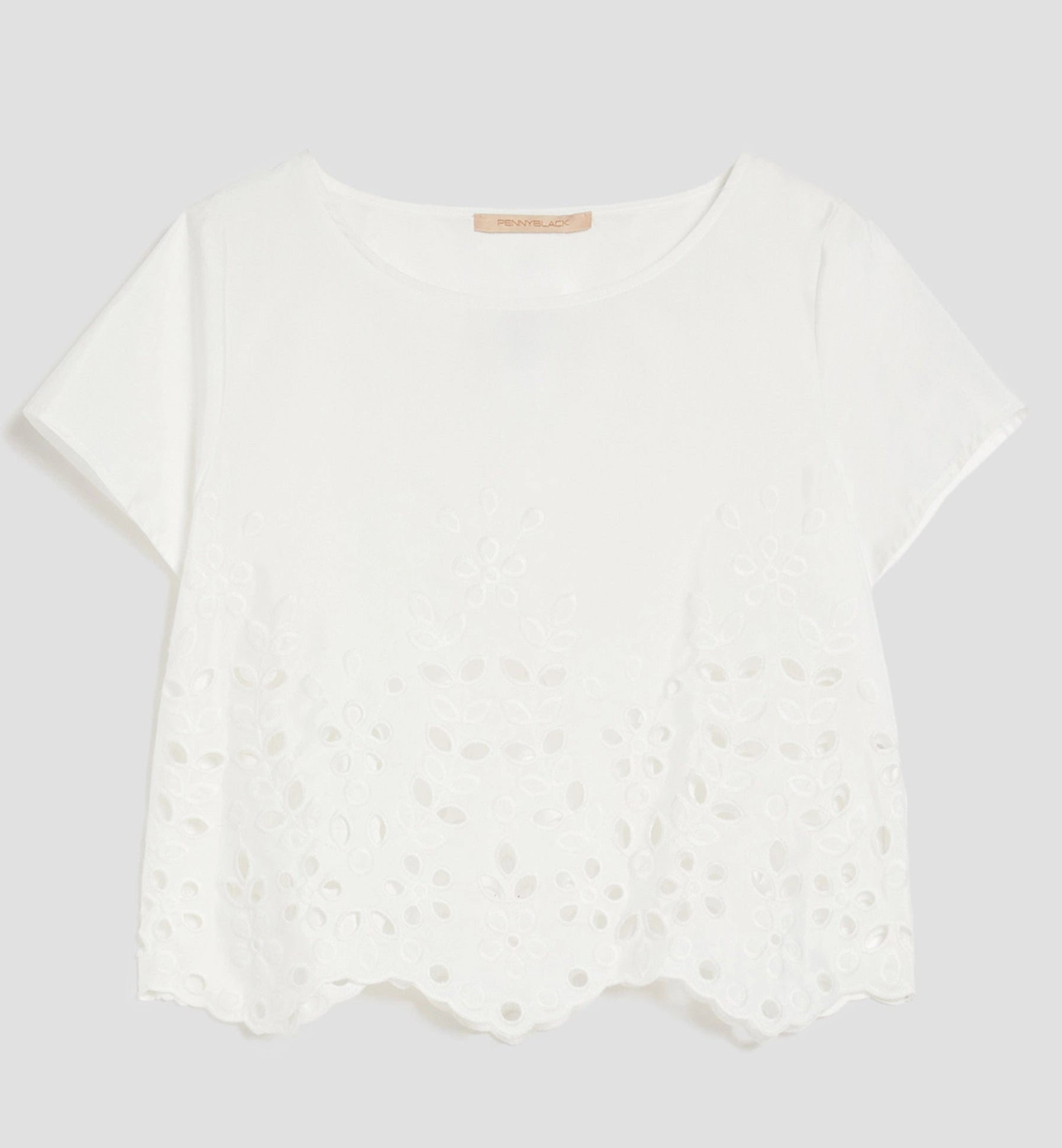 T-shirt Mezza Manica con Ricami Sangallo PENNYBLACK