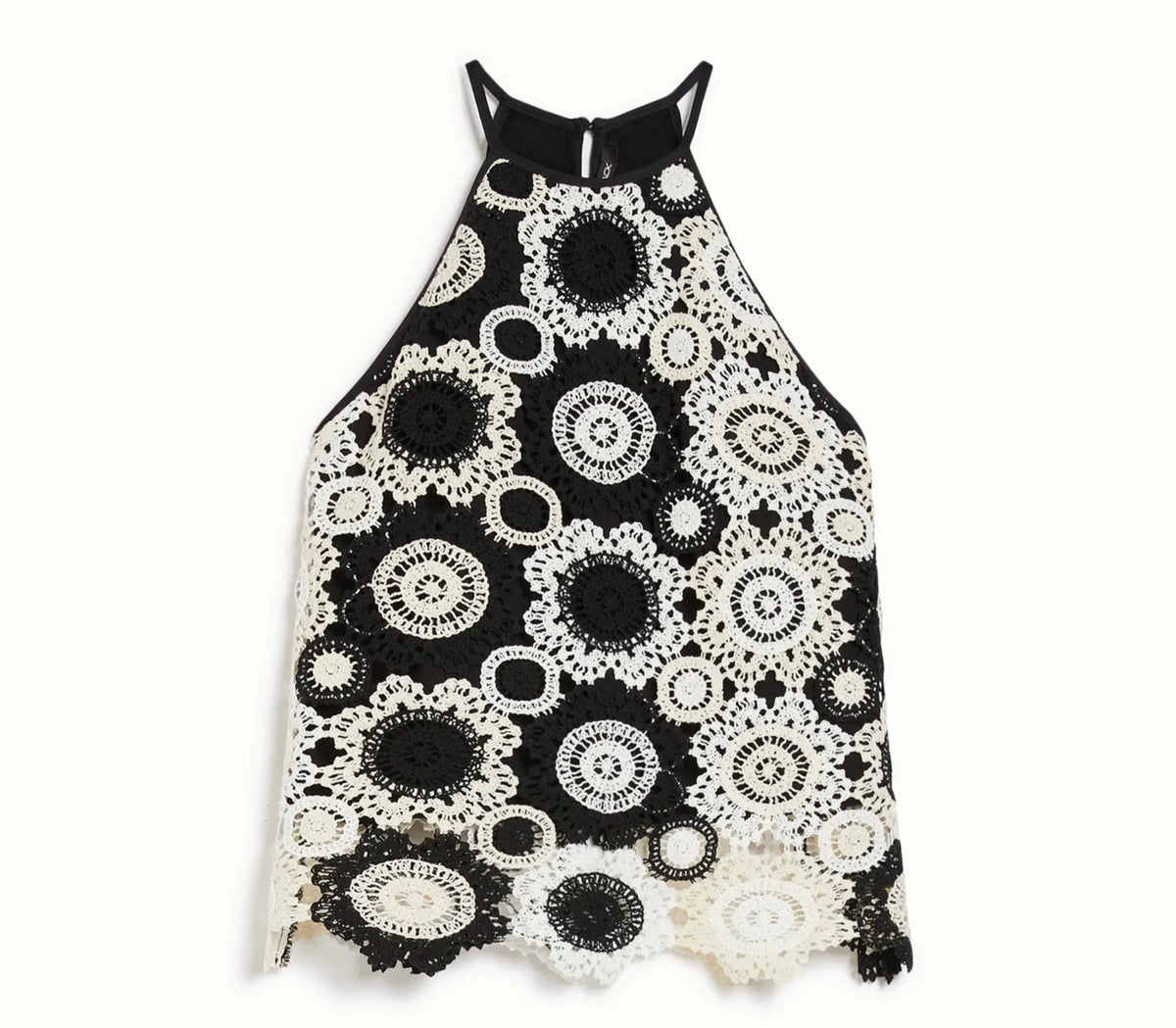 Top in Macramè con Scollo all'Americana PENNYBLACK