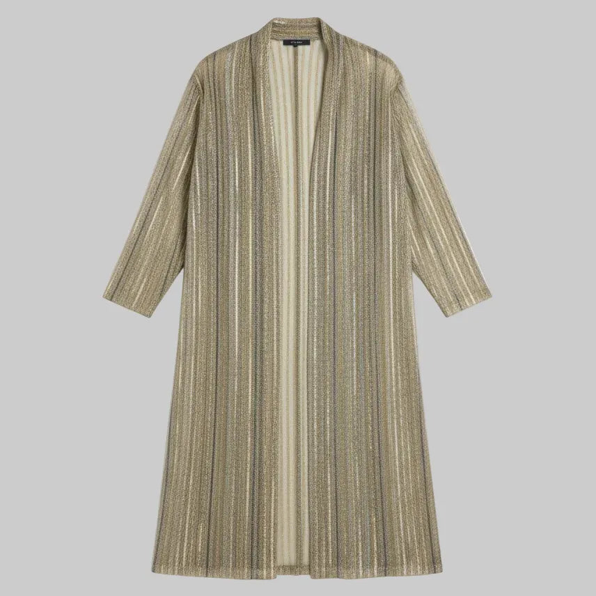 CARDIGAN JABOT IN LUREX