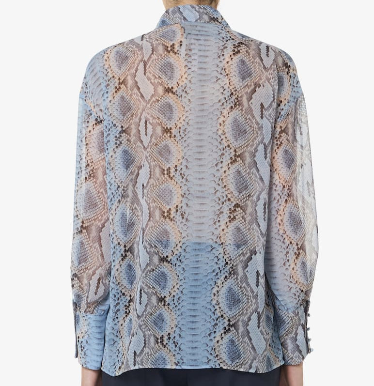 Camicia in Georgette a stampa Animalier Pitonata PENNYBLACK