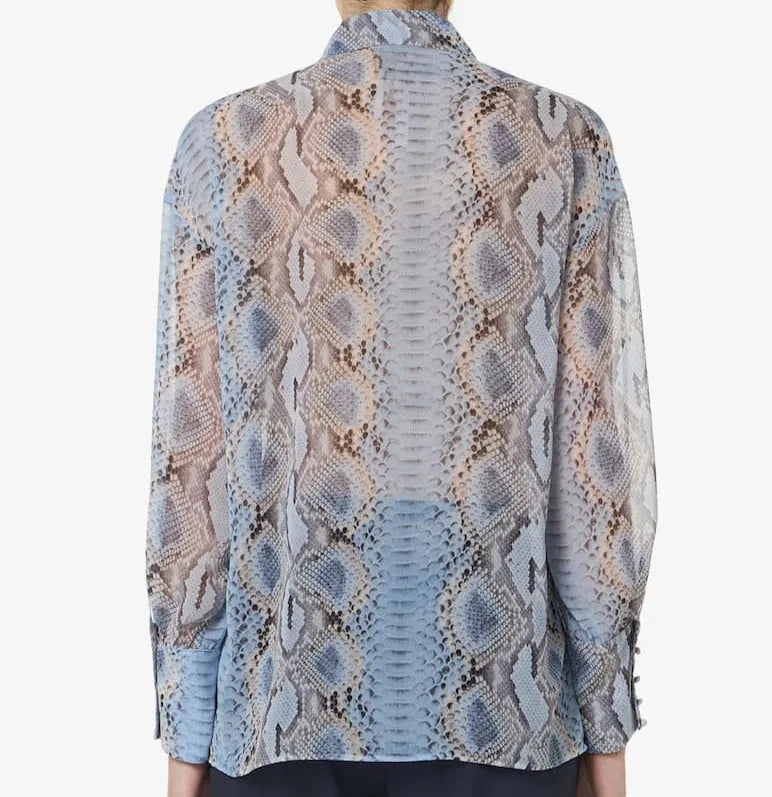 Camicia in Georgette a stampa Animalier Pitonata PENNYBLACK