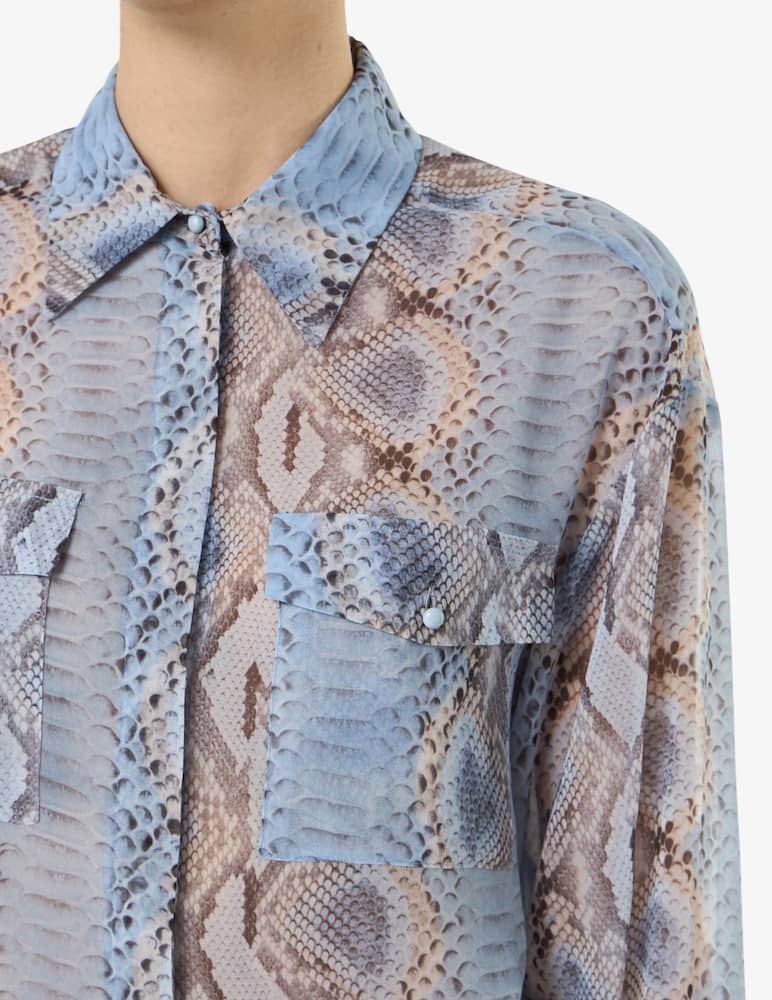 Camicia in Georgette a stampa Animalier Pitonata PENNYBLACK