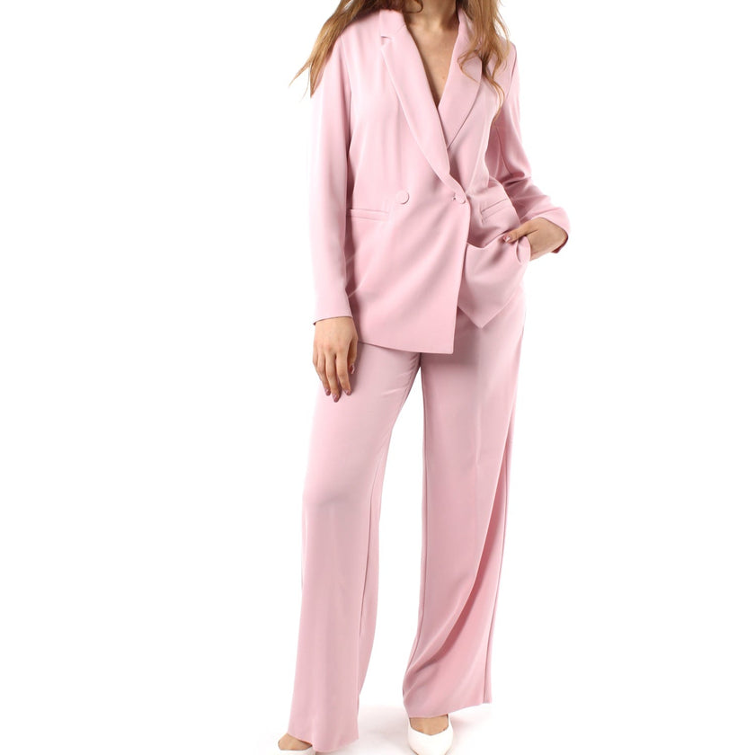 Tailleur Giacca Sfoderata Doppio Petto e Pantalone Palazzo con Tasca Francese EMME MARELLA