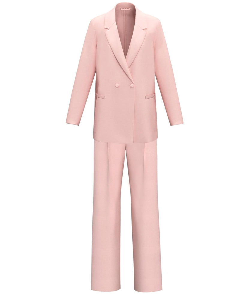 Tailleur Giacca Sfoderata Doppio Petto e Pantalone Palazzo con Tasca Francese EMME MARELLA