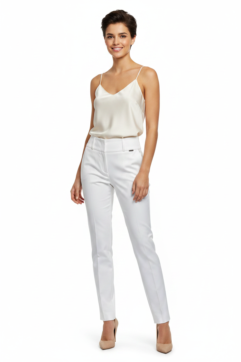 Pantalone M510 NEW basic con tasche a filo e spacchi al fondo