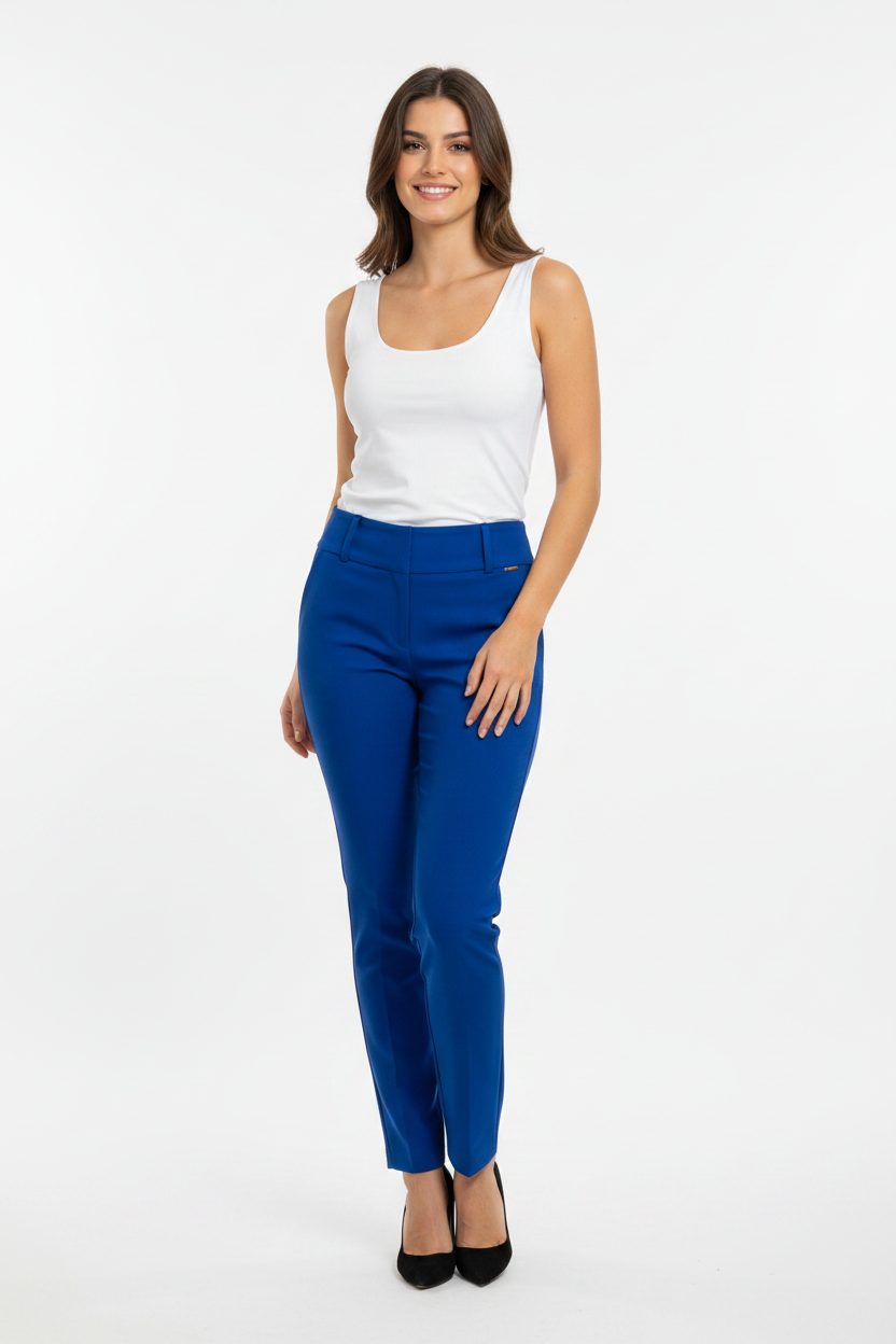 Pantalone M510 NEW basic con tasche a filo e spacchi al fondo