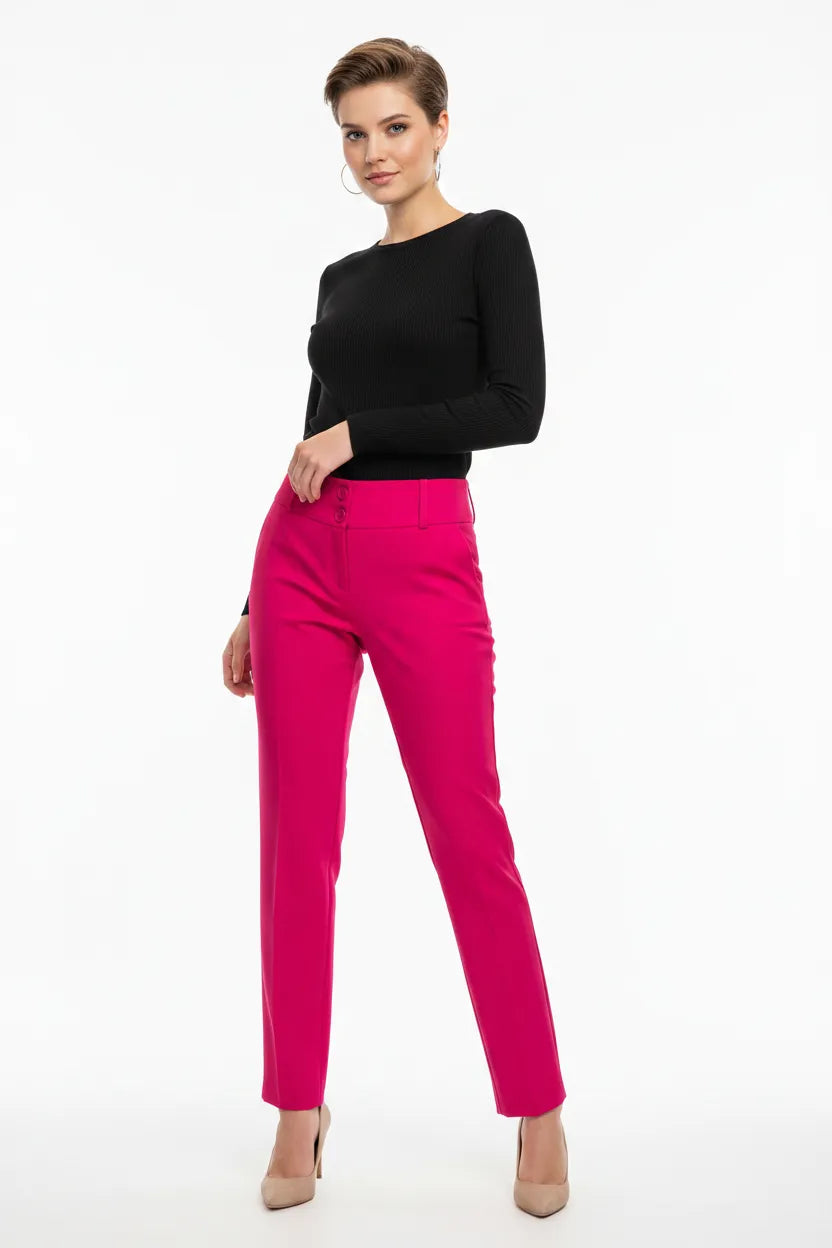 Pantalone M510 NEW basic con tasche a filo e spacchi al fondo