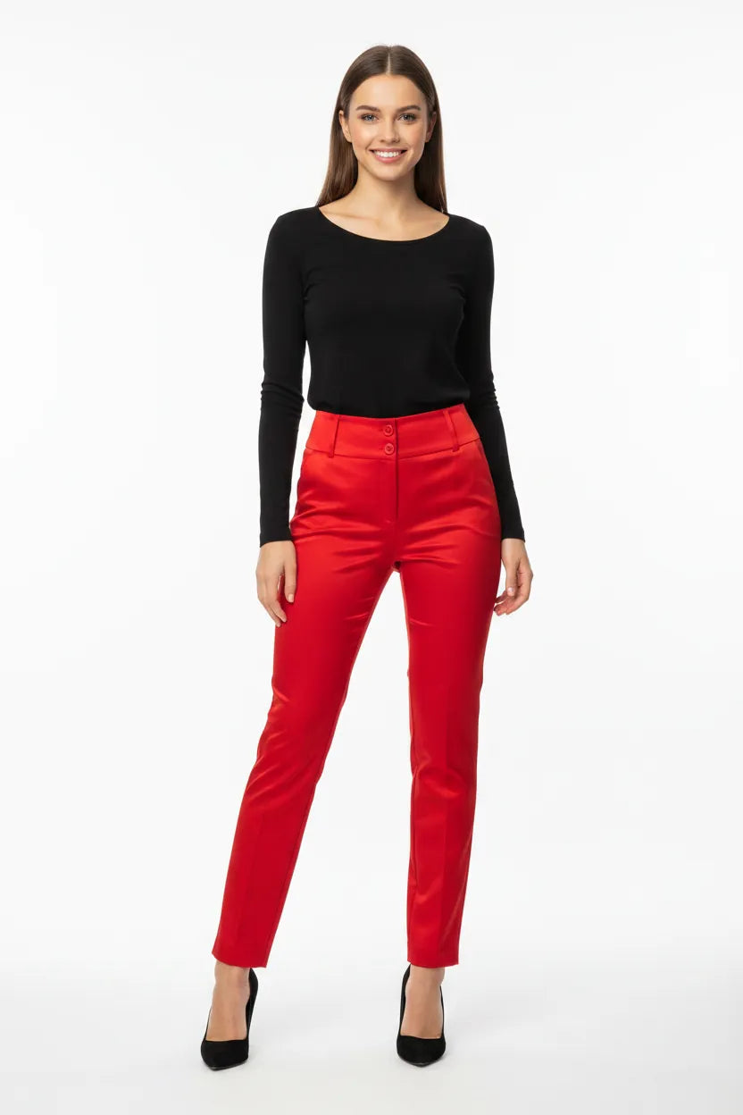 Pantalone M510 NEW basic con tasche a filo e spacchi al fondo