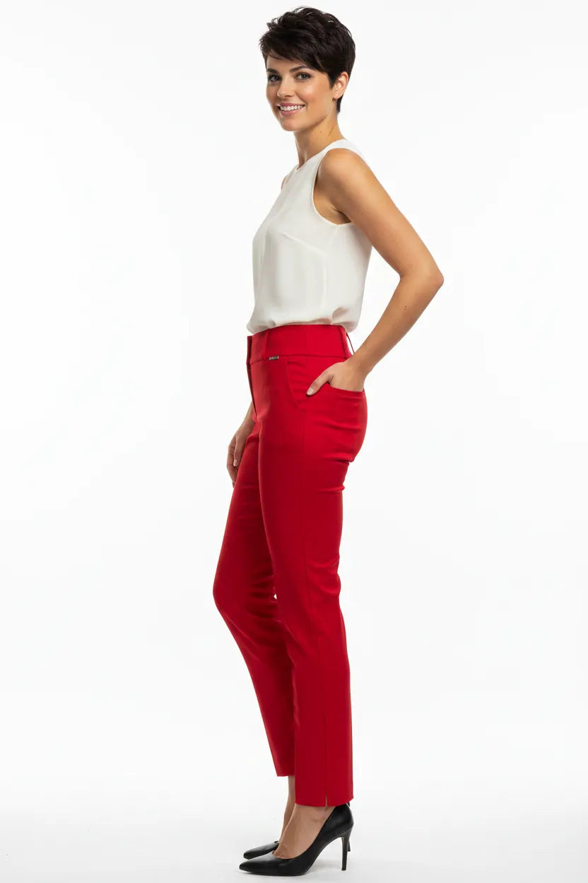 Pantalone M510 NEW basic con tasche a filo e spacchi al fondo