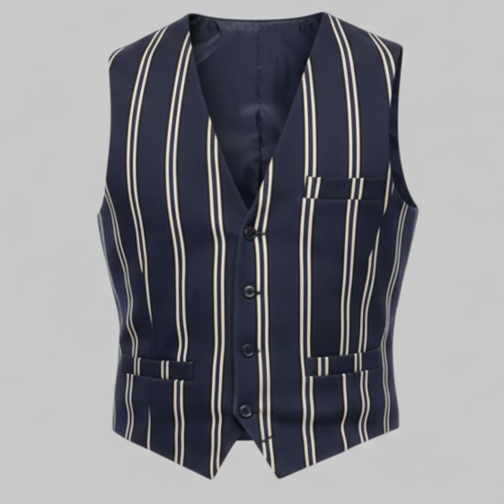 Gilet con righe verticali alternate