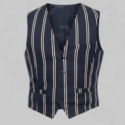 Gilet con righe verticali alternate