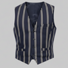 Gilet con righe verticali alternate