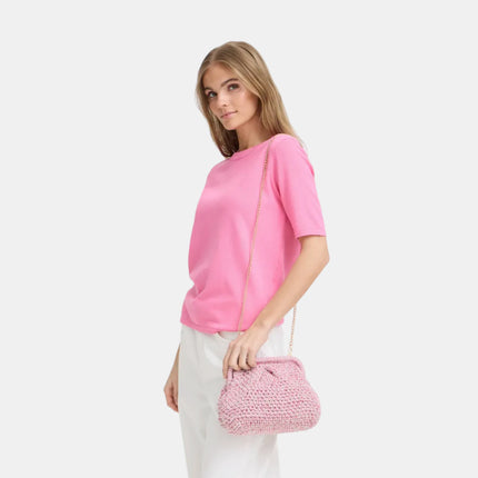 BORSA IAMISSE CLOUTH TESSUTO INTRECCATO