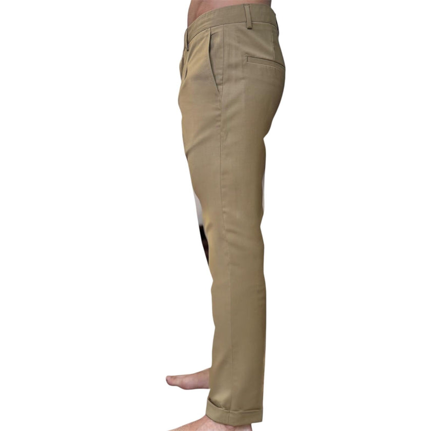 Pantalone con pence e risvolto ELIO SANTINI