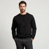 Felpa con particolare dettaglio laccetto Alessandrini nero da uomo - Collezione Autunno - Wemax.it
